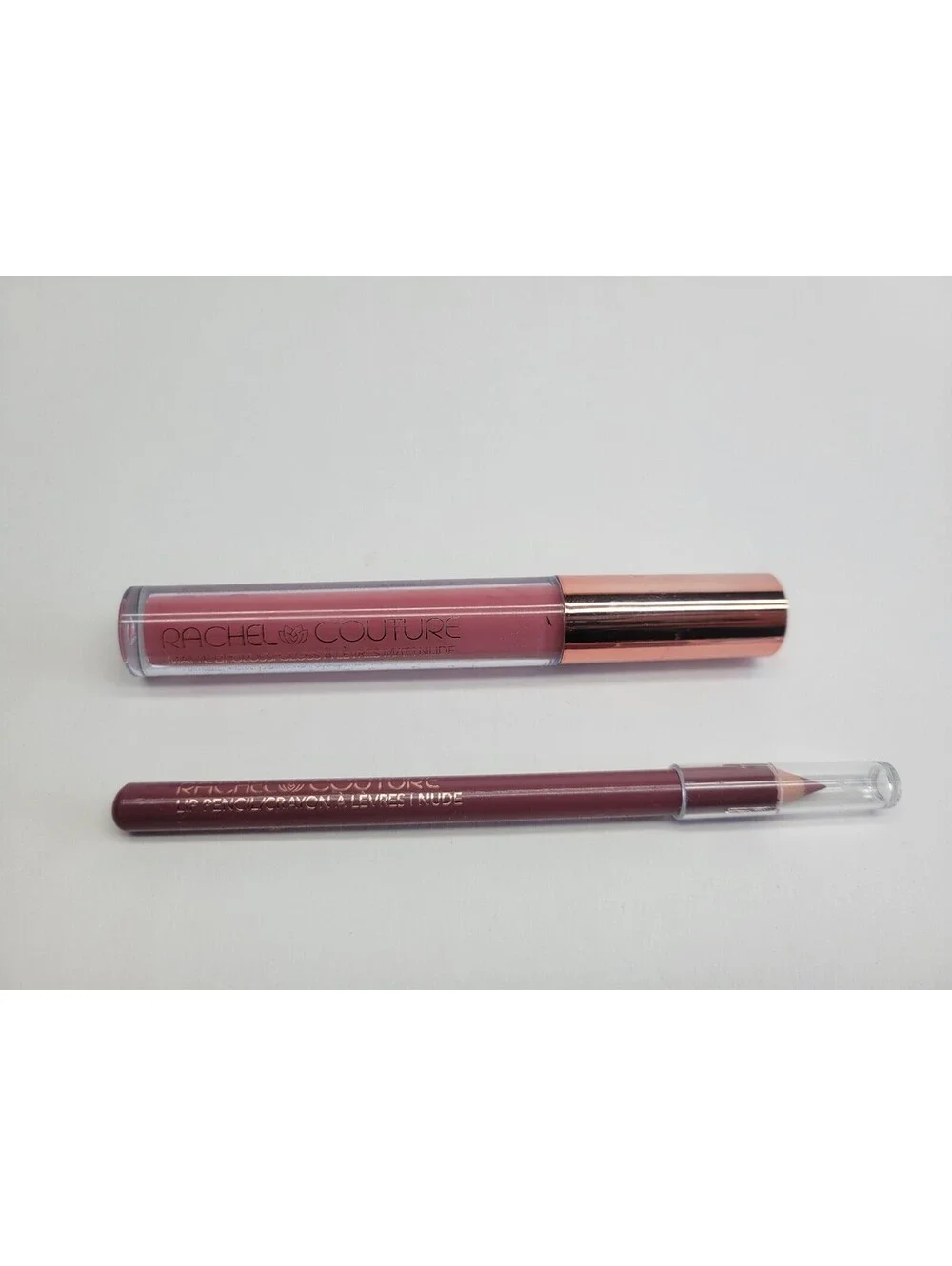 Rachel Couture 2 Pc lip Set : Lip Gloss Lip Pencil in Nude